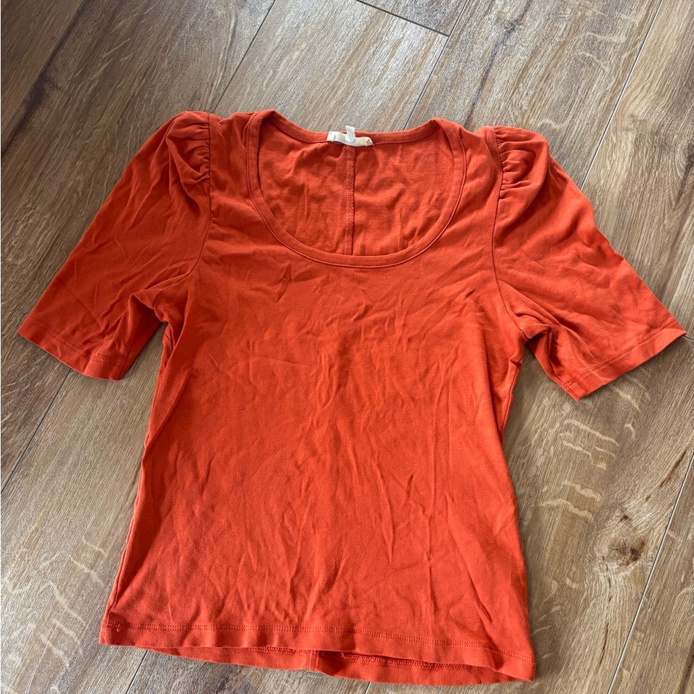 Madewell Women's Short Sleeve Orange Tee